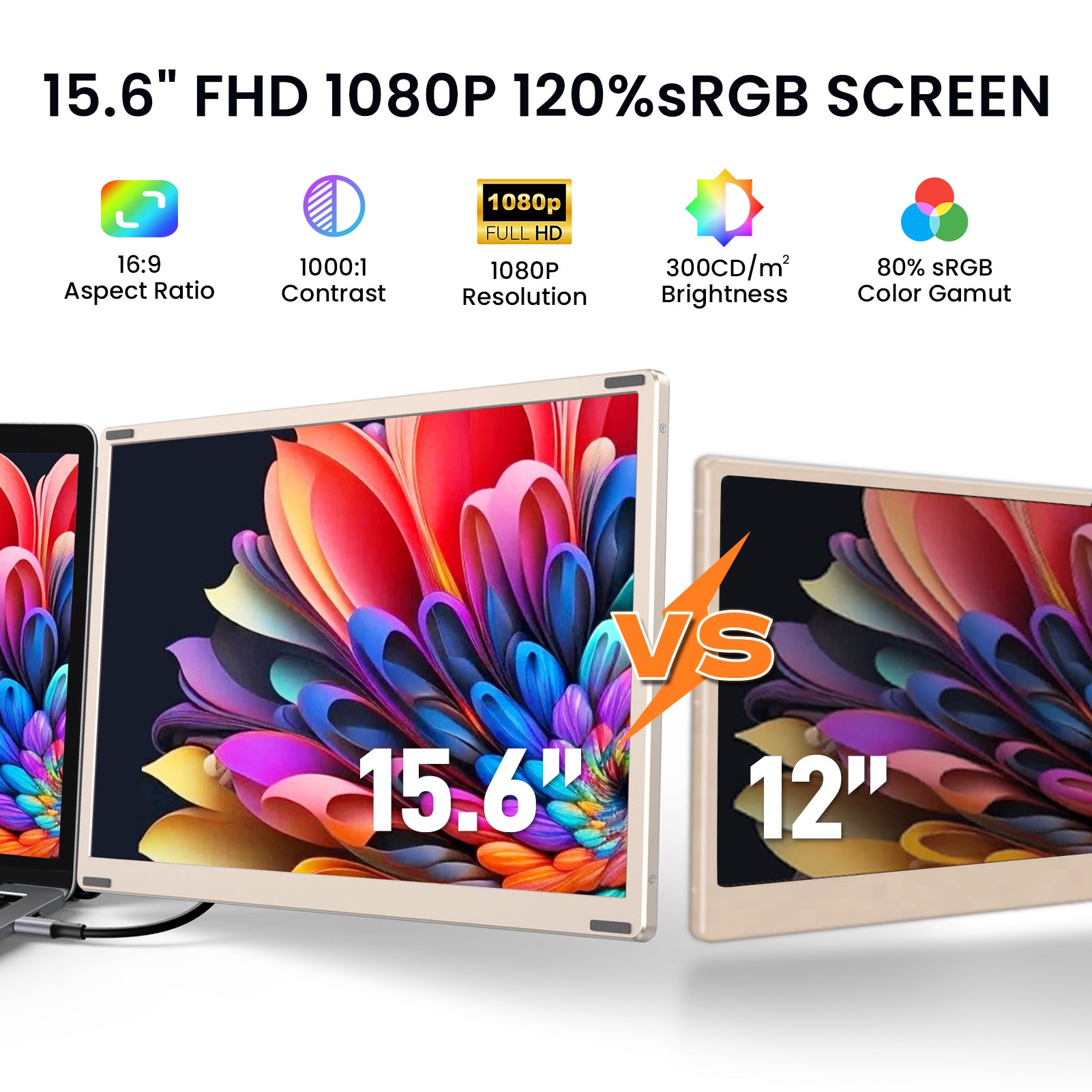 Cevaton S6 Portable Screen Extender | Modular Magnetic Tri - Screen Setup for Laptops - Cevaton