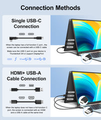 T2 Portable Monitor for Laptop | 14” FHD USB-C Screen Extender, Ultra-Light & Plug & Play