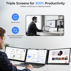 Cevaton S8 PRO Dual Screen Extender | Dual 14" FHD at 2.26 lbs — Half the Weight