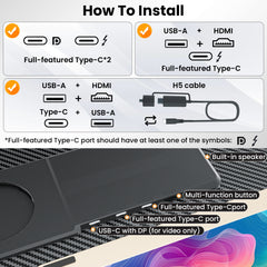 Cevaton S6 Portable Screen Extender | Modular Magnetic Tri-Screen Setup for Laptops