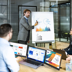 Cevaton S3 Portable Extra Monitor for Laptops | 14” FHD 180° Rotating Screen, Lightweight & Travel-Ready