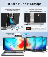 T2 Portable Monitor for Laptop | 14” FHD USB-C Screen Extender, Ultra-Light & Plug & Play