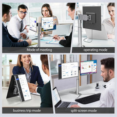 Cevaton Z2 Screen Extender for Laptop | 15.6” FHD Triple Monitor, 360° Rotation & Portable Design - Cevaton