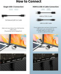 P5 Portable Dual Monitor | 15.6" Dual Screen Laptop Extender, Plug & Play