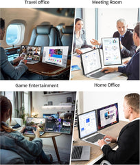 P5 Portable Dual Monitor | 15.6" Dual Screen Laptop Extender, Plug & Play - Cevaton