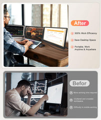 T2 PRO Laptop Monitor Extender | 14” Portable Dual Screen for 17-Inch Laptops