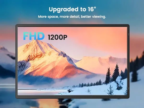 Cevaton N3 Lightweight Portable Monitor – 16" USB - C Display for Travel & Work - Cevaton