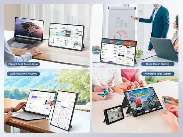 Cevaton N3 Lightweight Portable Monitor – 16" USB - C Display for Travel & Work - Cevaton