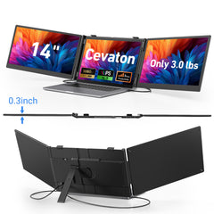 Cevaton S10 Pro 14" Dual Screen Extender | Triple Monitor Setup at Just 3.0 lbs