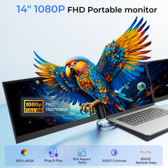 Cevaton S8 PRO Dual Screen Extender | Dual 14" FHD at 2.26 lbs — Half the Weight