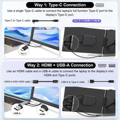 Cevaton A3 — 14" Clip-On Laptop Screen Extender