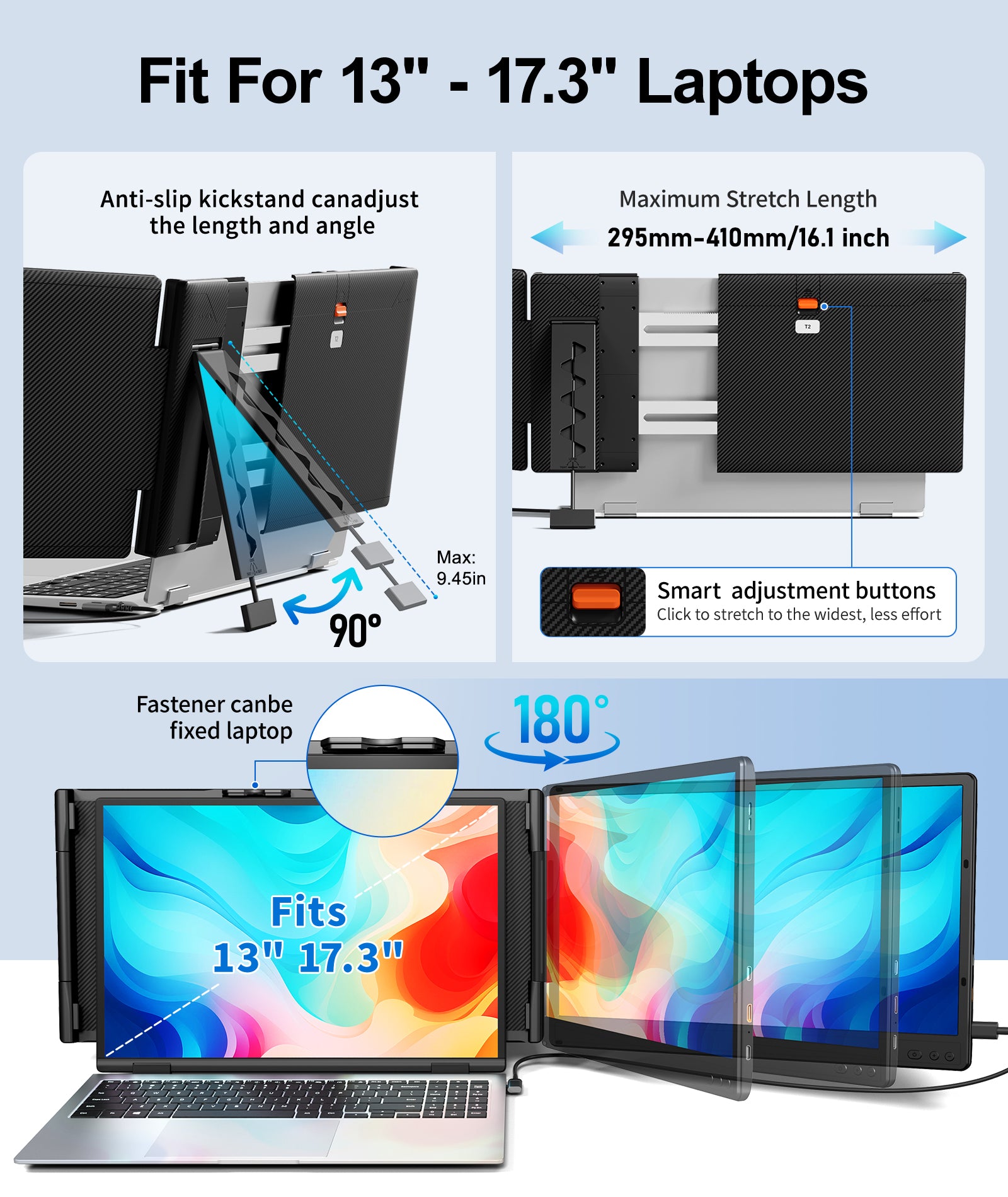 T2 Notebook T2 Portable Monitor | 14” FHD USB-C Screen Extender – Cevaton